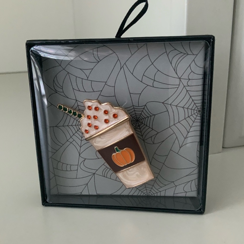 Pumpkin Spice Latte Coffee Metal Pin BRAND NEW Fall Season